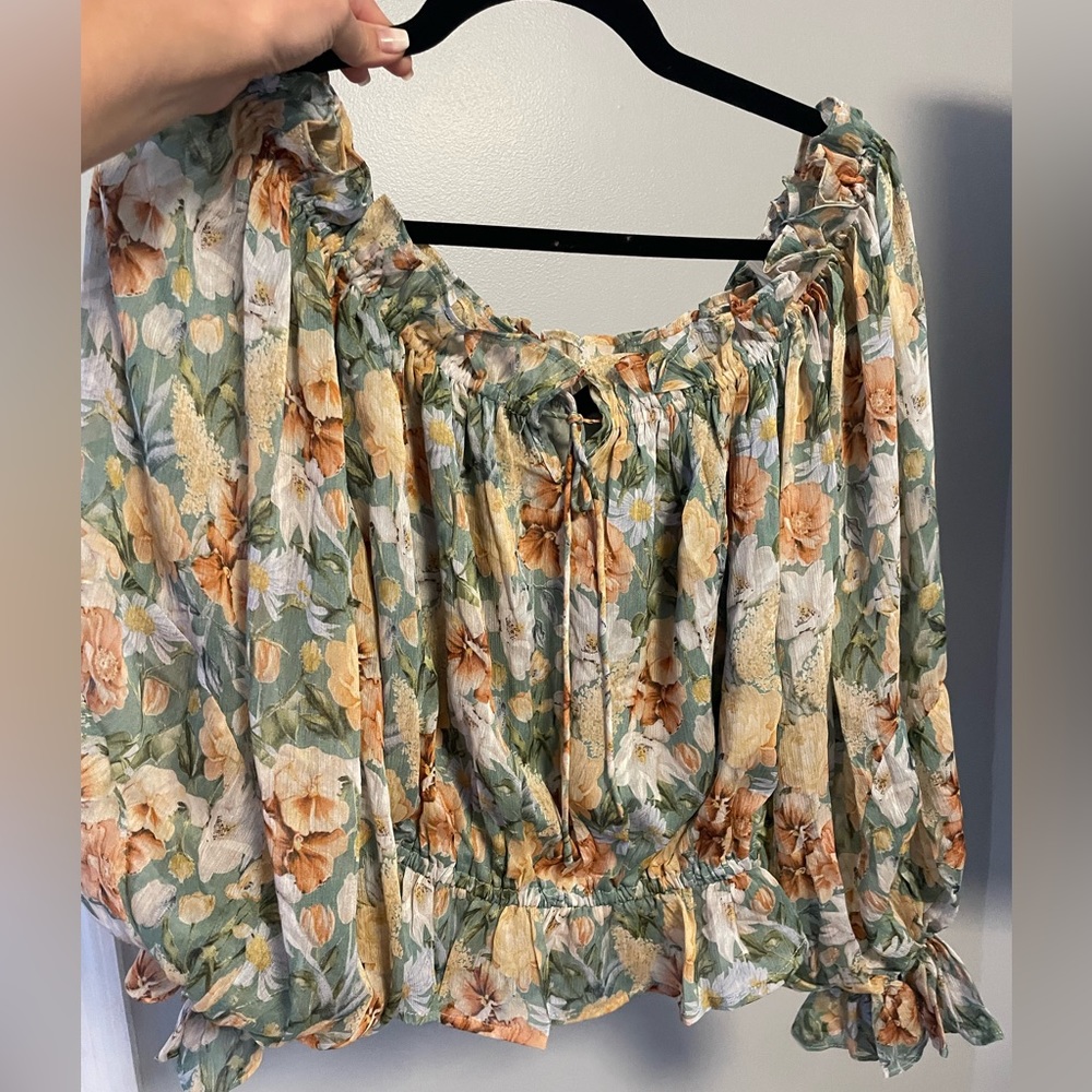 Off the shoulder floral top